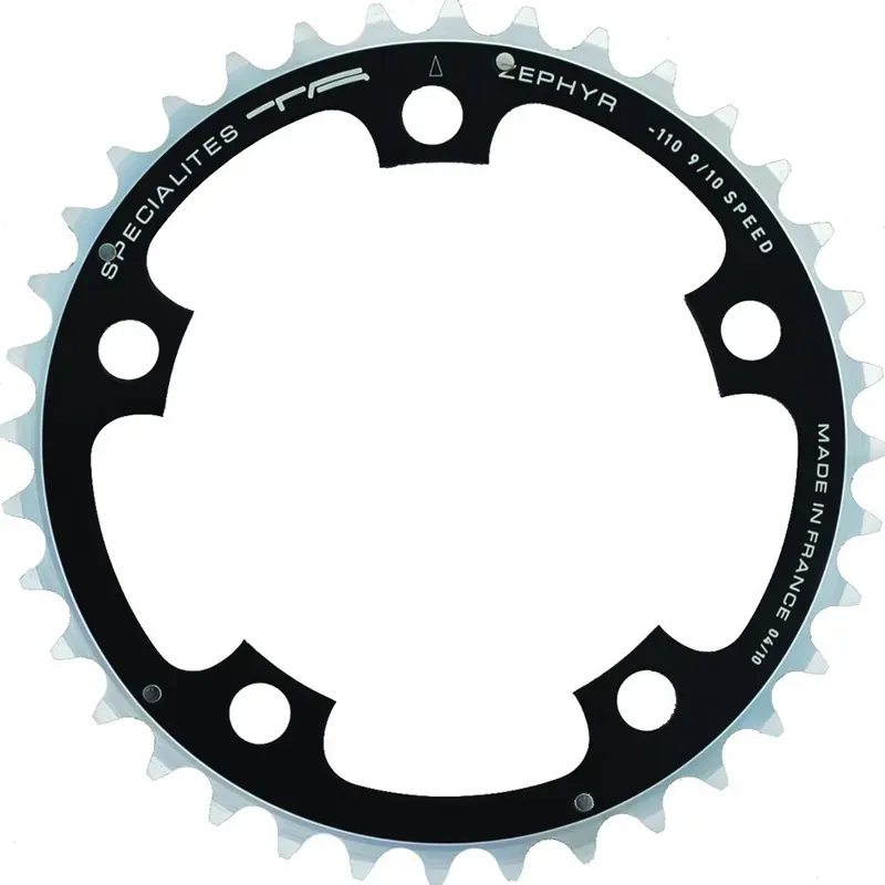 TA Zephyr 110-pcd 9/10-speed 5-arm Middle/Outer Chainring in Black