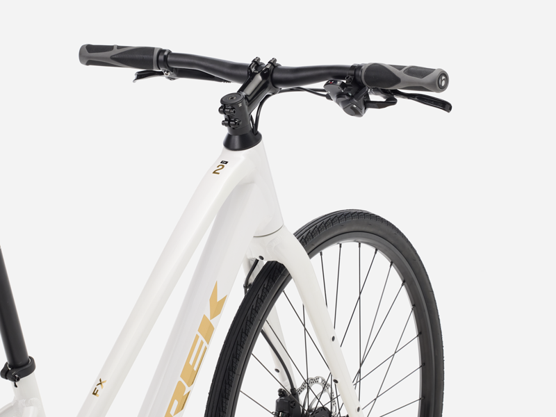 Trek FX 2 Midstep Gen 4 Hybrid/City Bike in Crystal White-2