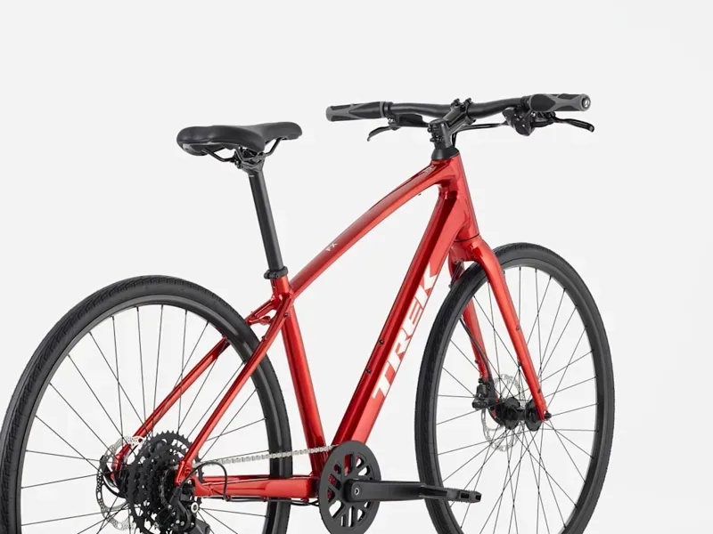 Trek FX 2 Gen 4 Hybrid City Bike in Fury Red-1