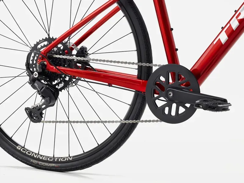 Trek FX 2 Gen 4 Hybrid City Bike in Fury Red-4