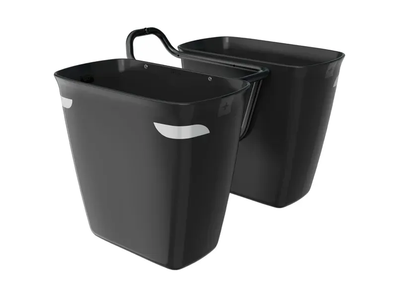 Basket Trek Fetch+ 2 Front Pannier And Rack Kit Bl BLACK 33.5cm L x 18.5cm W x 30.5cm H