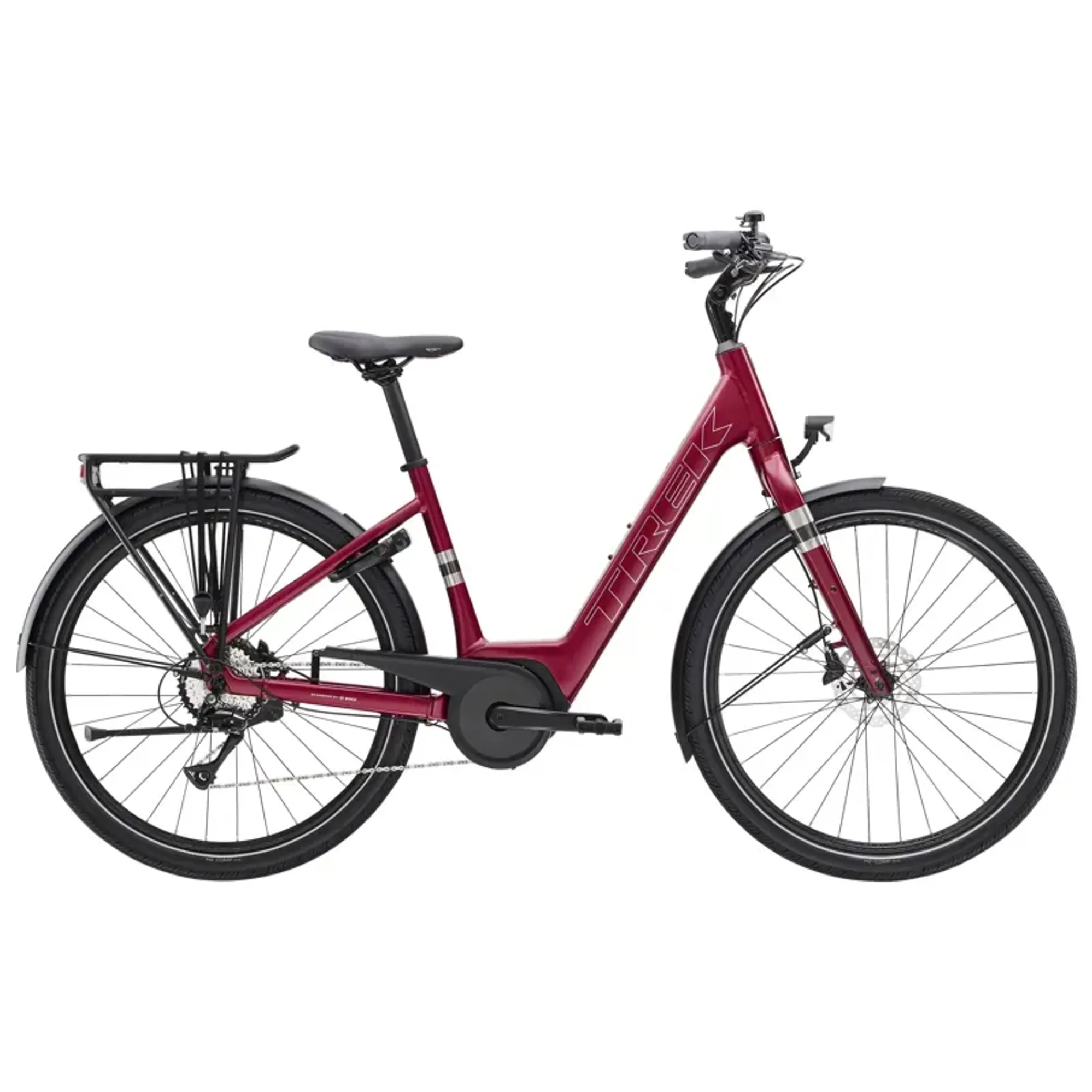 Trek Verve+ Lowstep e-Bike In Matte Rage Red - Main Image