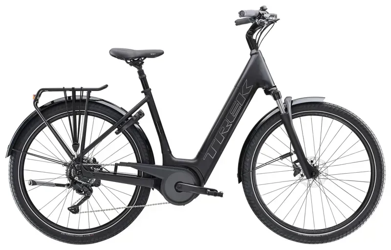 Trek Verve+ 3 Gen 3 545WH Lowstep E-Hybrid Bike in Matte Trek Black