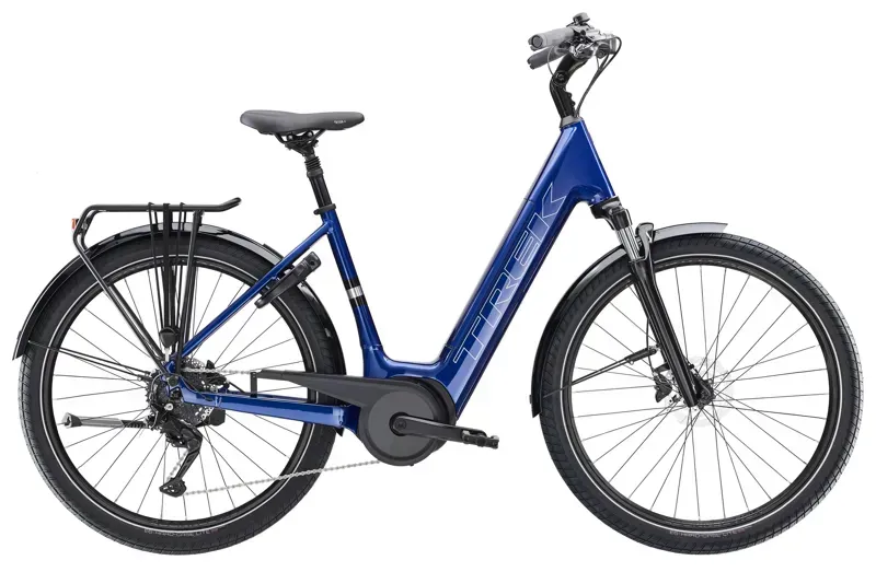 Trek Verve+ 3 Gen 3 545WH Lowstep E-Hybrid Bike in Hex Blue
