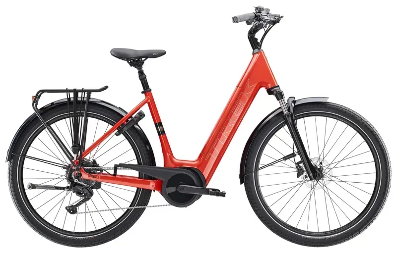 Trek Verve+ 3 Gen 3 545WH Lowstep E-Hybrid Bike in Red