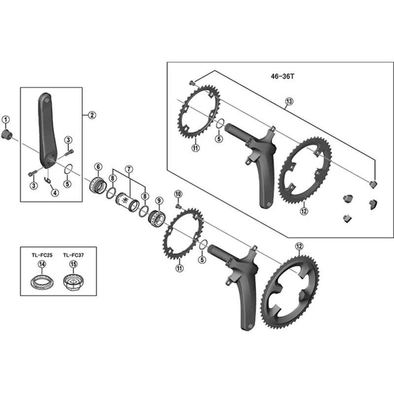 Shimano FC-R8000 chainring 50T-MS for 50-34T-1